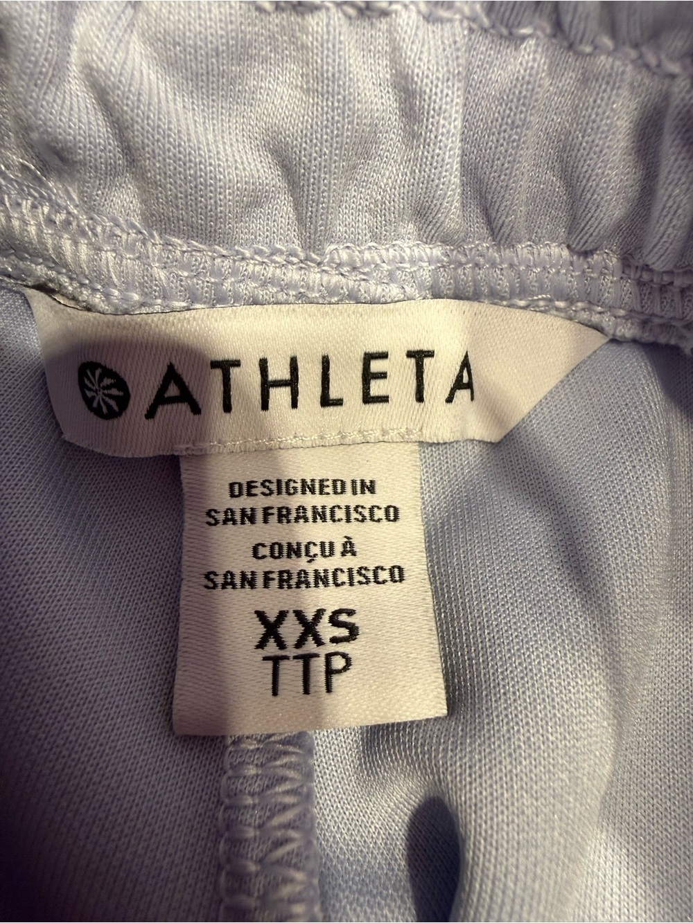 Athleta Seasoft Mid Rise Straight Wide-Leg Drawstring Pants color Gossamer - Picture 4 of 12